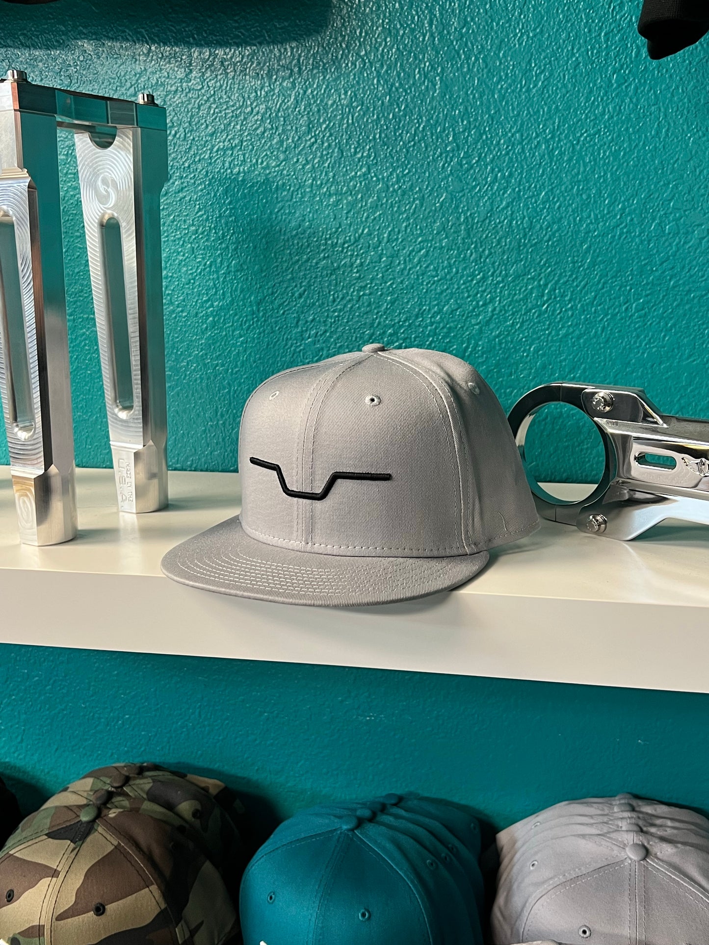 Big Al's Bar logo Grey New Era snap back Hat