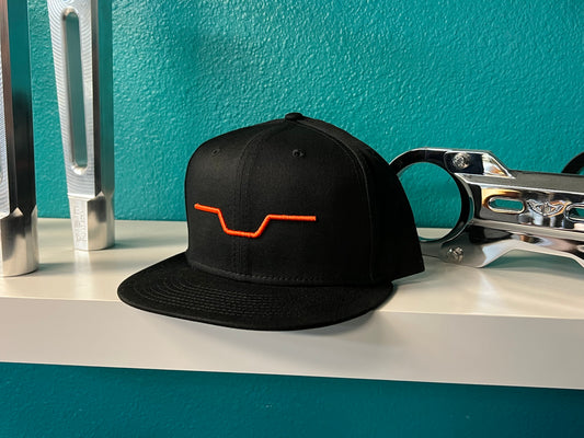 Big Al's Bar logo Black/Orange New Era snap back Hat